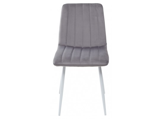 Стул DUBLIN G062-40 серый, велюр / белый каркас в Ростове-на-Дону