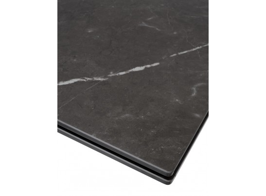 Стол ALEZIO 160 KL-135 Темно-серый мрамор матовый, итальянская керамика/ BLACK в Ростове-на-Дону
