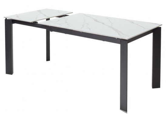 Стол CORNER 120 MATT WHITE MARBLE SOLID CERAMIC / BLACK, ®DISAUR в Ростове-на-Дону Стол CORNER 120 MATT WHITE MARBLE SOLID CERAMIC / BLACK, ®DISAUR в Ростове-на-Дону