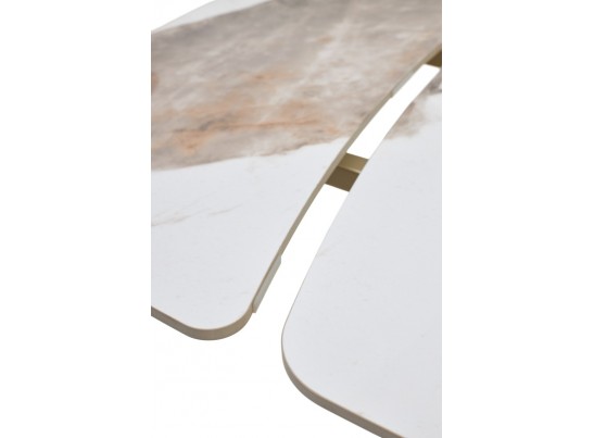 Стол ALATRI 120 GLOSS LUXURY PANDORA SOLID CERAMIC / шампань, ®DISAUR в Ростове-на-Дону