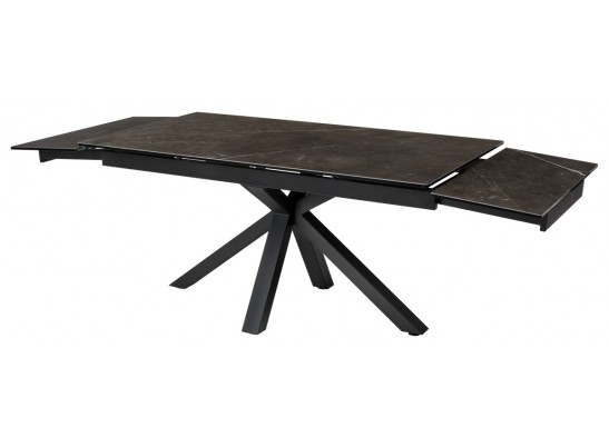 Стол ALTO 160 KL-135 Темно-серый мрамор матовый, итальянская керамика/ BLACK в Ростове-на-Дону