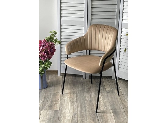 Стул ЛОТОС, цвет H-65 Капучино, велюр / черный каркас в Ростове-на-Дону