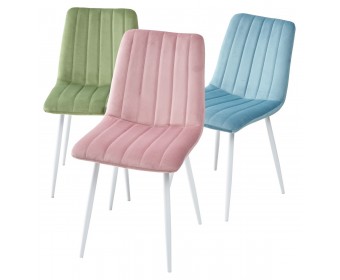 Стул DUBLIN G108-22 золотая осина, велюр / белый каркас 