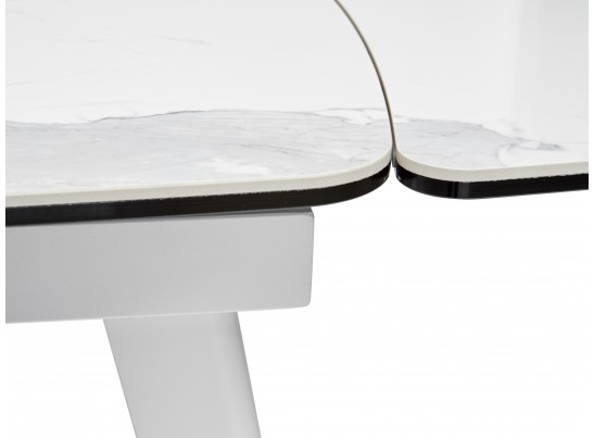 Стол ELIOT 120 HIGH GLOSS STATUARIO Белый мрамор глянцевый, керамика/ белый каркас в Ростове-на-Дону Стол ELIOT 120 HIGH GLOSS STATUARIO Белый мрамор глянцевый, керамика/ белый каркас в Ростове-на-Дону