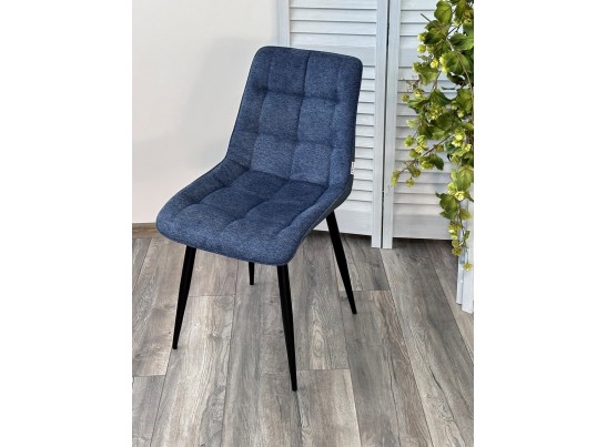 Стул CHIC 1983-86 темно-синий меланж/ RU-03 синяя сталь/ черный каркас в Ростове-на-Дону