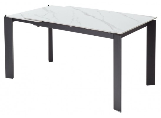 Стол CORNER 120 MATT WHITE MARBLE SOLID CERAMIC / BLACK, ®DISAUR в Ростове-на-Дону Стол CORNER 120 MATT WHITE MARBLE SOLID CERAMIC / BLACK, ®DISAUR в Ростове-на-Дону