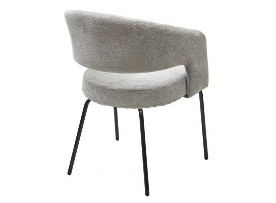 Стул SNUG 3018-03 светло-серый, шенилл / черный каркас, ®DISAUR в Ростове-на-Дону