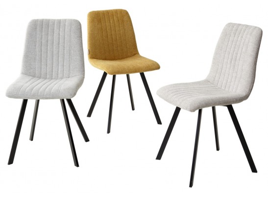 Стул ELVIS WZ2042-19 галечный серый фактурный велюр/ черный каркас в Ростове-на-Дону