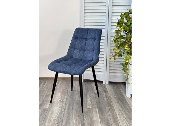 Стул CHIC 1983-86 темно-синий меланж/ RU-03 синяя сталь/ черный каркас в Ростове-на-Дону