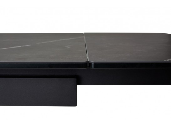 Стол ALEZIO 160 KL-135 Темно-серый мрамор матовый, итальянская керамика/ BLACK в Ростове-на-Дону