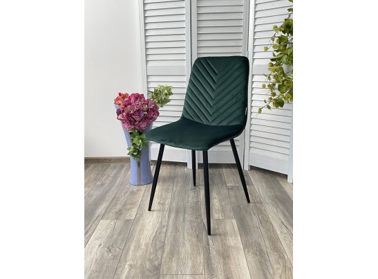 Стул DUKE BLUVEL-78 GREEN, велюр / черный каркас в Ростове-на-Дону