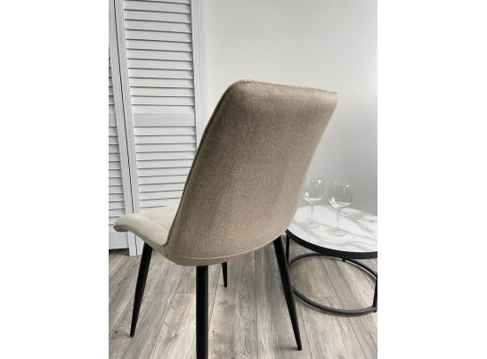 Стул CHIC VF-01/ VF-02 светло-бежевый/ бежевый, ткань/ черный каркас в Ростове-на-Дону
