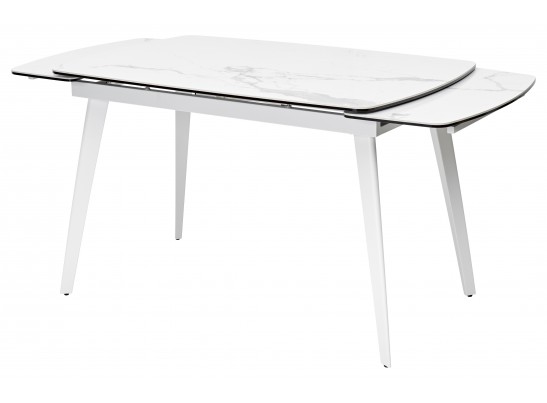 Стол ELIOT 120 HIGH GLOSS STATUARIO Белый мрамор глянцевый, керамика/ белый каркас в Ростове-на-Дону Стол ELIOT 120 HIGH GLOSS STATUARIO Белый мрамор глянцевый, керамика/ белый каркас в Ростове-на-Дону