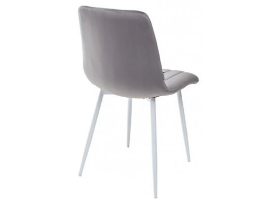 Стул DUBLIN G062-40 серый, велюр / белый каркас в Ростове-на-Дону