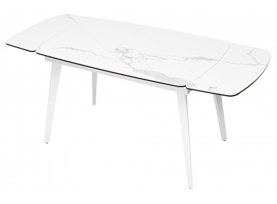Стол ELIOT 120 HIGH GLOSS STATUARIO Белый мрамор глянцевый, керамика/ белый каркас в Ростове-на-Дону Стол ELIOT 120 HIGH GLOSS STATUARIO Белый мрамор глянцевый, керамика/ белый каркас в Ростове-на-Дону