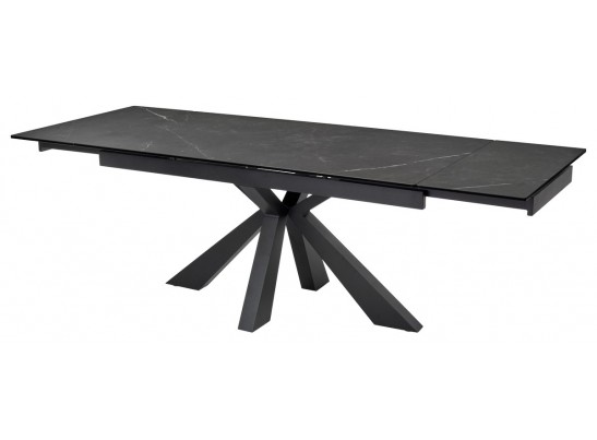 Стол ALEZIO 160 KL-135 Темно-серый мрамор матовый, итальянская керамика/ BLACK в Ростове-на-Дону