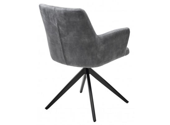 Стул DANTE 360 град. поворот. VT5001-7 античный светло-серый, велюр без "пальчиковый"/черный, DISAUR в Ростове-на-Дону