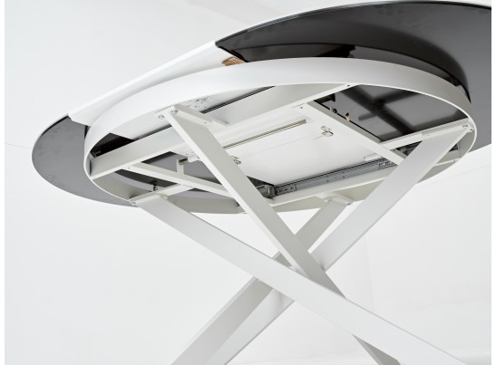 Стол TRENTO 120 HIGH GLOSS STATUARIO Белый мрамор глянцевый, керамика/ белый каркас, ®DISAUR в Ростове-на-Дону