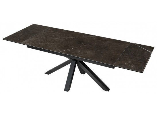 Стол ALTO 160 KL-135 Темно-серый мрамор матовый, итальянская керамика/ BLACK в Ростове-на-Дону