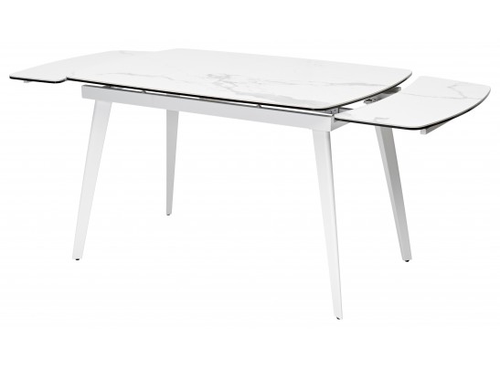 Стол ELIOT 120 HIGH GLOSS STATUARIO Белый мрамор глянцевый, керамика/ белый каркас в Ростове-на-Дону Стол ELIOT 120 HIGH GLOSS STATUARIO Белый мрамор глянцевый, керамика/ белый каркас в Ростове-на-Дону