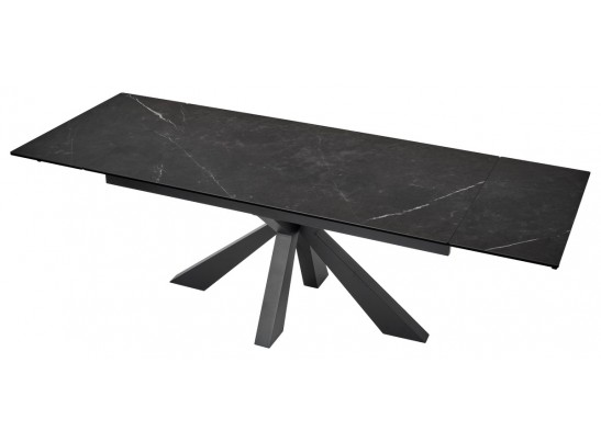 Стол ALEZIO 160 KL-135 Темно-серый мрамор матовый, итальянская керамика/ BLACK в Ростове-на-Дону