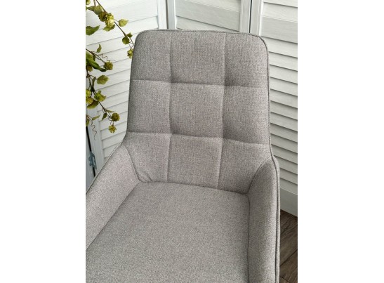 Стул CARACAS Barrel-83 Серый, ткань / черный каркас Товарный знак DISAUR в Ростове-на-Дону