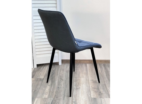Стул CHIC 1983-86 темно-синий меланж/ RU-03 синяя сталь/ черный каркас в Ростове-на-Дону