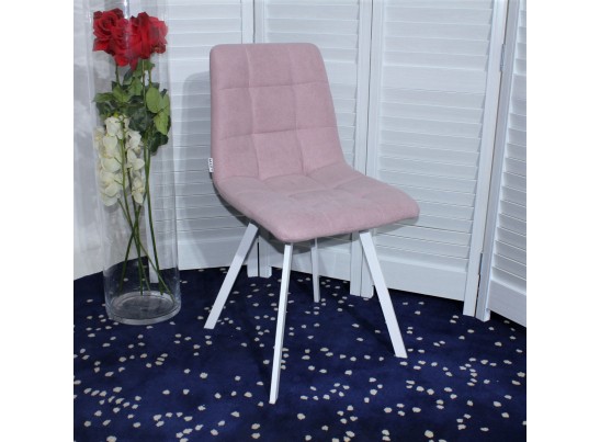 Стул CHILLI SQUARE UF860-04B сиреневый, ткань/ белый каркас в Ростове-на-Дону