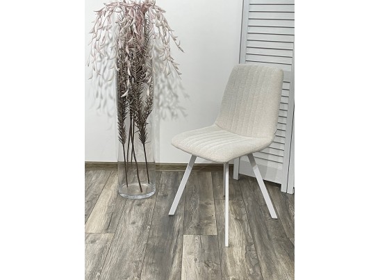 Стул ELVIS WZ2042-02 светло-бежевый фактурный велюр / белый каркас в Ростове-на-Дону