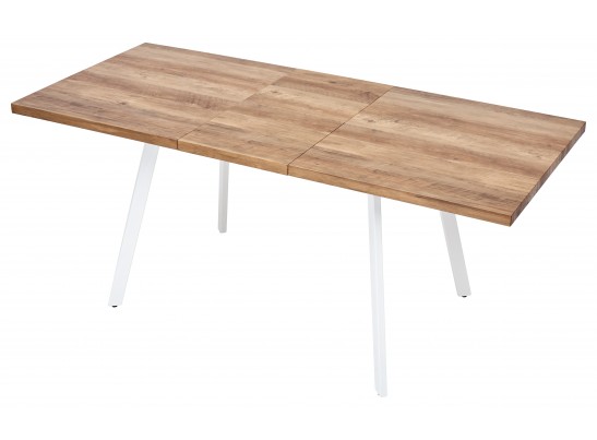 OLD Стол BRICK-2 120 Дуб #31014K/ БЕЛЫЙ каркас в Ростове-на-Дону