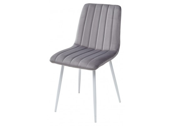 Стул DUBLIN G062-40 серый, велюр / белый каркас в Ростове-на-Дону