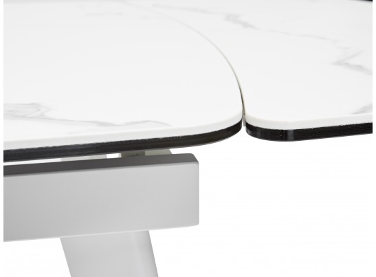 Стол ELIOT 120 HIGH GLOSS STATUARIO Белый мрамор глянцевый, керамика/ белый каркас в Ростове-на-Дону Стол ELIOT 120 HIGH GLOSS STATUARIO Белый мрамор глянцевый, керамика/ белый каркас в Ростове-на-Дону