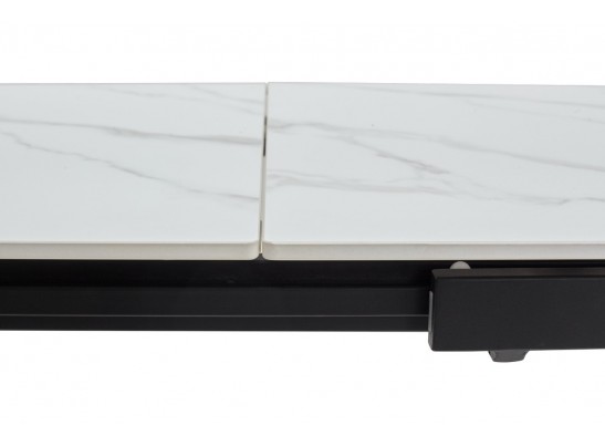 Стол CORNER 120 MATT WHITE MARBLE SOLID CERAMIC / BLACK, ®DISAUR в Ростове-на-Дону Стол CORNER 120 MATT WHITE MARBLE SOLID CERAMIC / BLACK, ®DISAUR в Ростове-на-Дону
