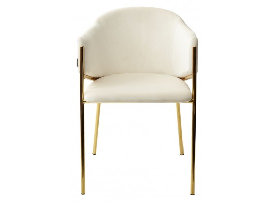 Стул DILL BLUVEL-22 MILK, велюр/ золотой каркас в Ростове-на-Дону