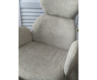 Стул VARDY 360 град.поворот. Brego-31 Бежевый, ткань/ 7525-01 Бежевый, велюр/Черный, ®DISAUR