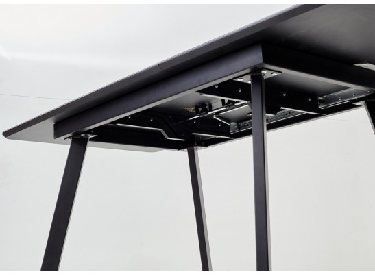 Стол АРУБА 140 Серый мрамор СКОРПИО , стекло / черный каркас в Ростове-на-Дону