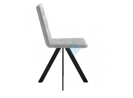 Стул BRONX, 360 град. поворот. B22 Серый, велюр / черный каркас, в Ростове-на-Дону