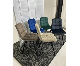 Стул CHILLI SQUARE BLUVEL-38 LATTE, велюр 