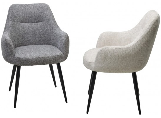 Стул STAMEN ткань DAVIS RETRO BLISS 02 светло-бежевый / черный каркас, ®DISAUR в Ростове-на-Дону