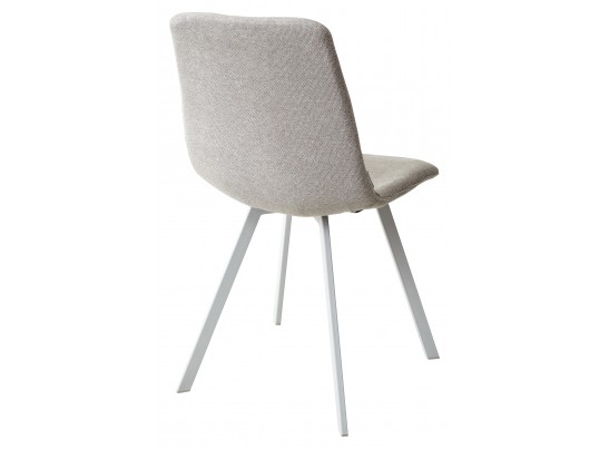 Стул ELLEN WZ2042-02 светло-бежевый фактурный велюр / RU-09 серо-бежевый / белый каркас в Ростове-на-Дону