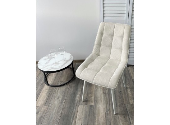 Стул CHIC WZ2042-01 молочный фактурный велюр/ белый каркас в Ростове-на-Дону