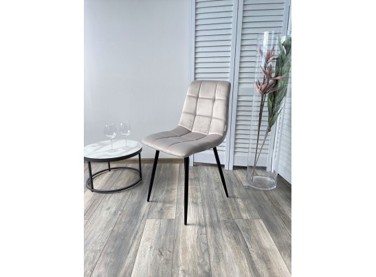 Стул CHILLI G062-37 серый шелк, велюр / черный каркас в Ростове-на-Дону