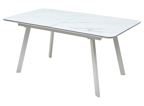 Стол ARUBA 160 GREY-WHITE/ WHITE глазурованное стекло в Ростове-на-Дону