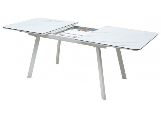 Стол ARUBA 160 GREY-WHITE/ WHITE глазурованное стекло в Ростове-на-Дону