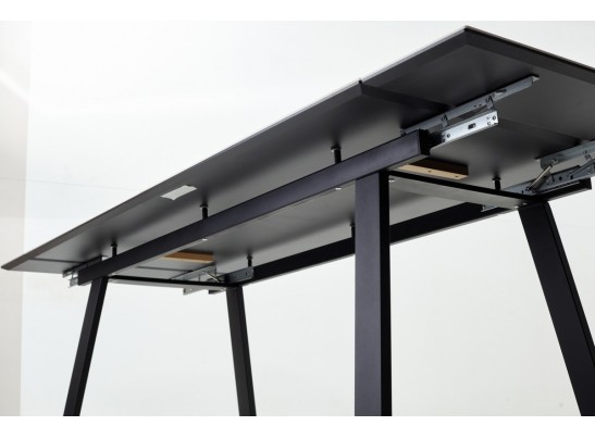 Стол Франк 200 Белый мрамор, керамика / черный каркас в Ростове-на-Дону