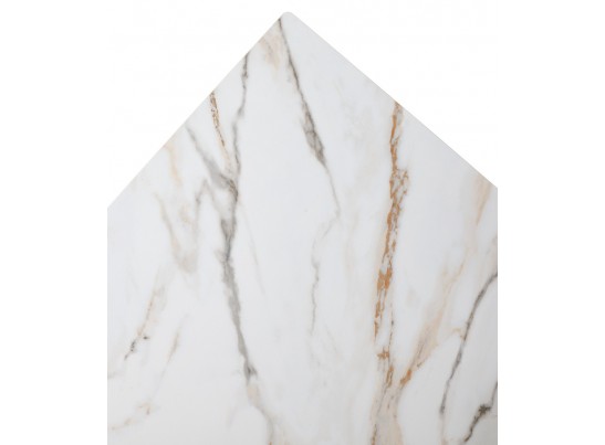 Купить Стол БЭТИС (BETIS) 180 цвет МРАМОР (MATTE GILDED WHITE SOLID CERAMIC) / Орех (WALNUT), ®DISAUR по цене 91900 в Екатеринбурге