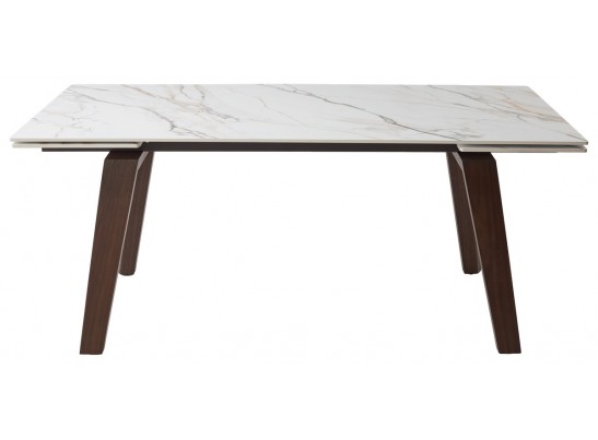 Купить Стол БЭТИС (BETIS) 180 цвет МРАМОР (MATTE GILDED WHITE SOLID CERAMIC) / Орех (WALNUT), ®DISAUR по цене 91900 в Екатеринбурге