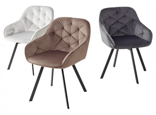 Стул GALE 360 град. поворот. BLUVEL-03 LIGHT GREY, велюр/ черный каркас, в Ростове-на-Дону