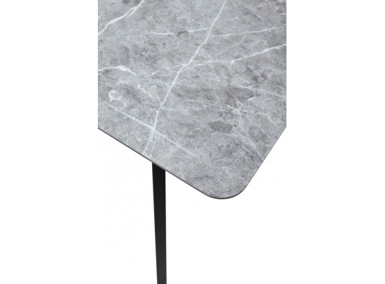 Стол АРУБА 140 Серый мрамор СКОРПИО , стекло / черный каркас в Ростове-на-Дону