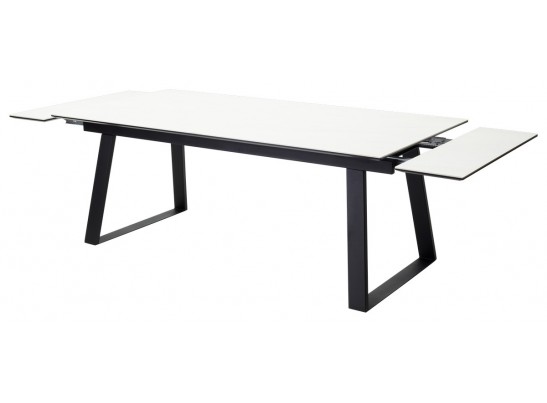 Стол Франк 200 Белый мрамор, керамика / черный каркас в Ростове-на-Дону